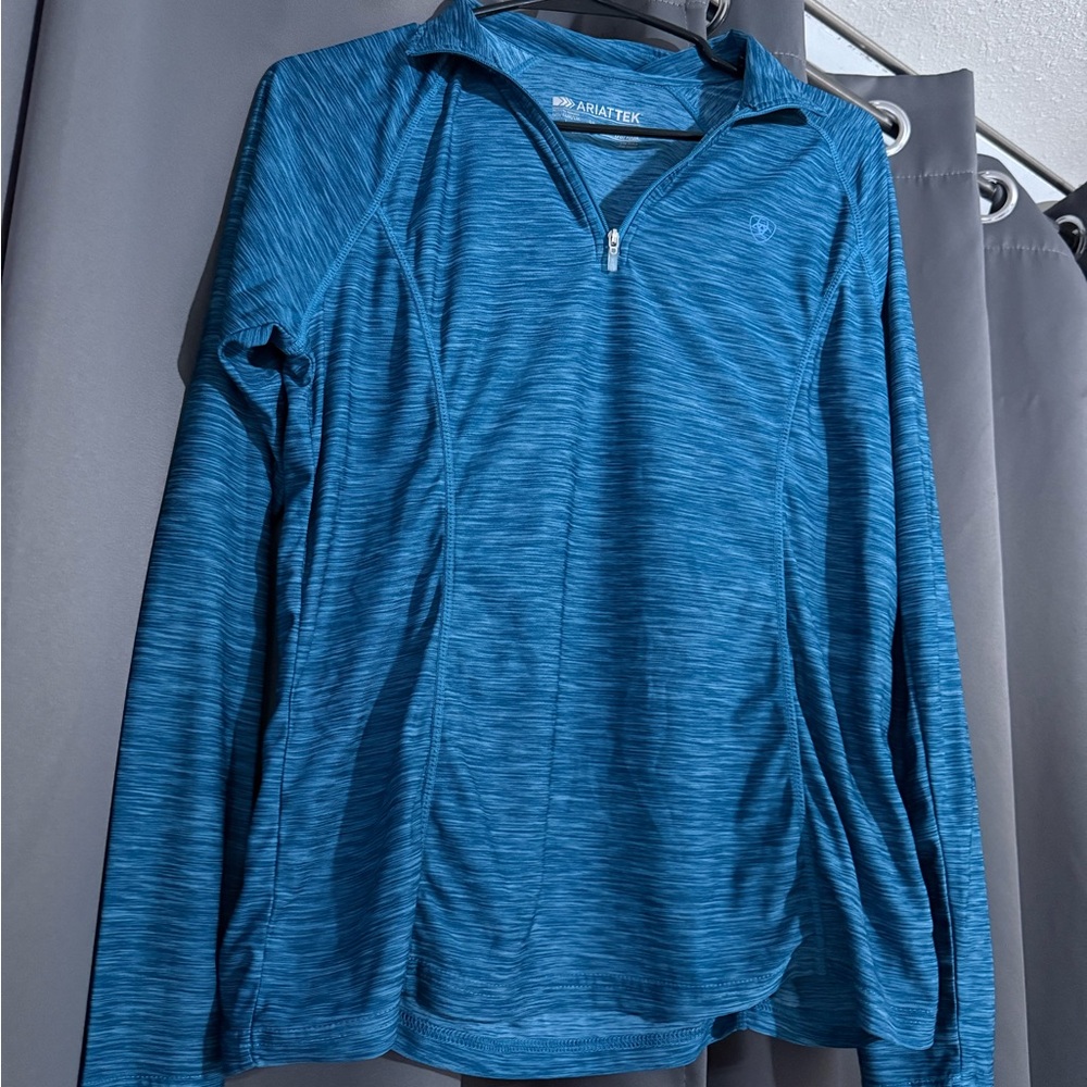 AriatTEK Teal Quarter-Zip Top size large